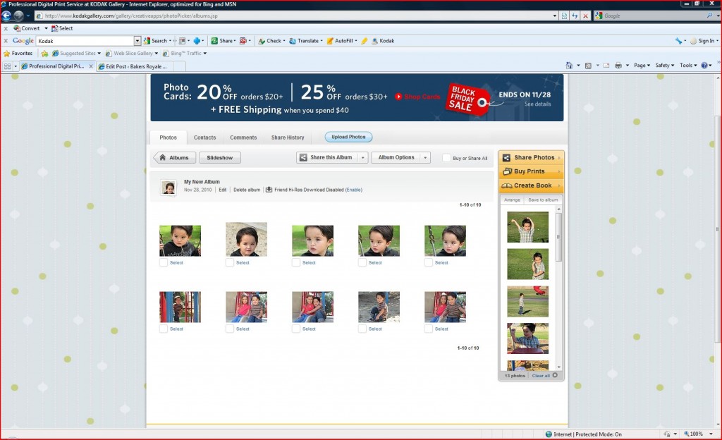 Kodak Gallery Easy Album Creation