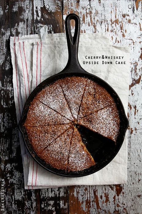 Cherry and Whiskey Upside Cake _Bakers Royale Cherry and Whiskey Upside Cake Bakers Royale Cherry and Whiskey Upside Down Cake