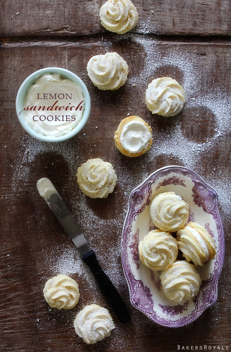 Lemon Sandwich Cookies via Bakers Royale Lemon Sandwich Cookies via Bakers Royale Lemon Sandwich Cookies