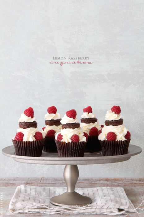 Lemon Raspberry Chocolate Cupcakes via Bakers Royale Lemon Raspbeerry Chocolate Cupcakes via Bakers Royale Lemon Raspberry Chocolate Cupcakes