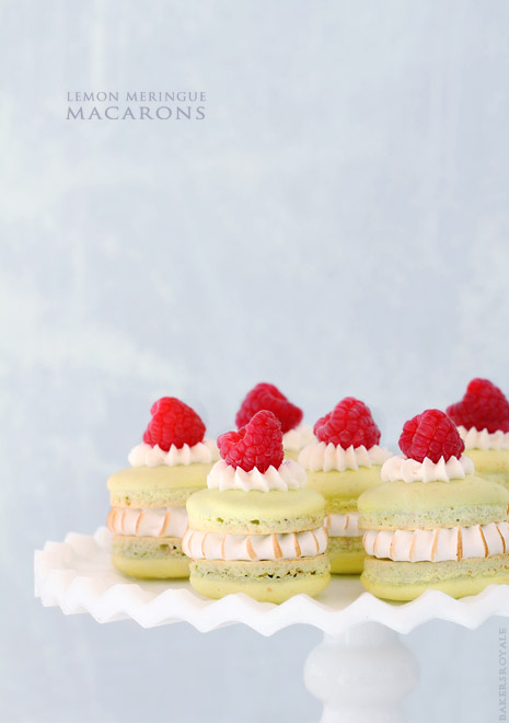 Lemon Meringue Macarons via Bakers Royale