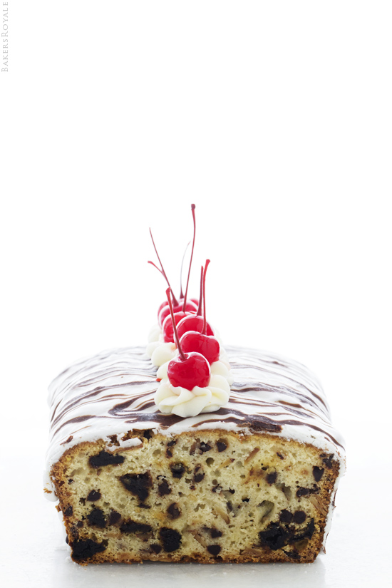 Cherries and Cream Quick Bread with Bakers Royale