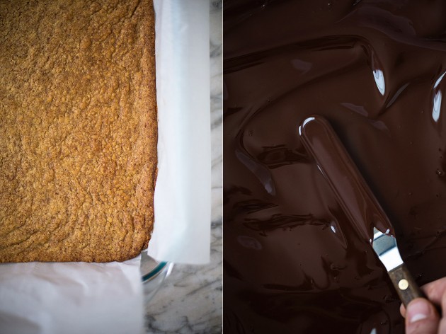 Shortbread Crust and Chocolate Spread via Slim Palate