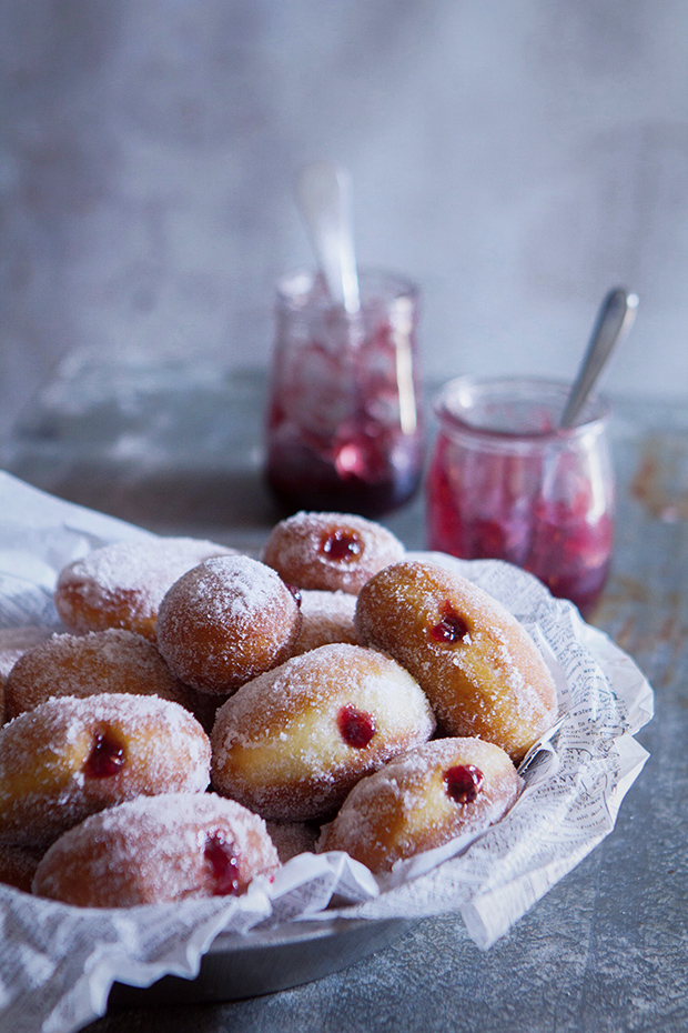 Jelly-Filled Doughnuts (with step-by-step photos) via Bakers Royale