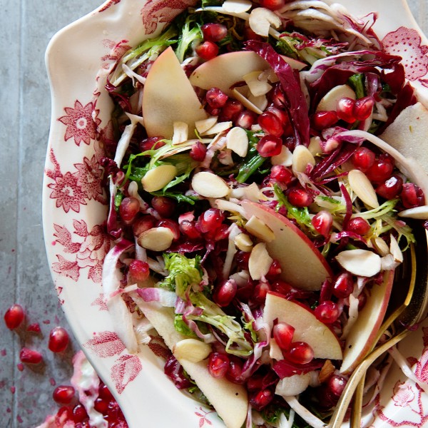 Apple and Pomegranate Frisee Salad Bakers Royale 600x600