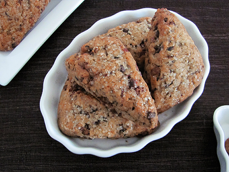 Chocolate and Toffee Chip Scones with Pecans