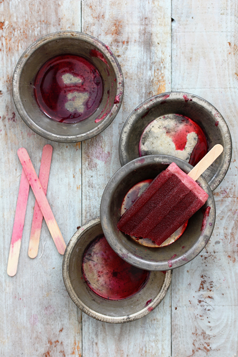 Mixed Berry Gimlet Cocktail Popsicle