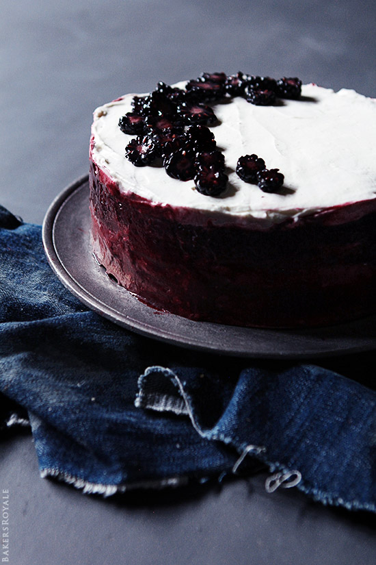 Black Tea Cake with Blackberry Jam and Honey Whipped Cream by Bakers Royale
