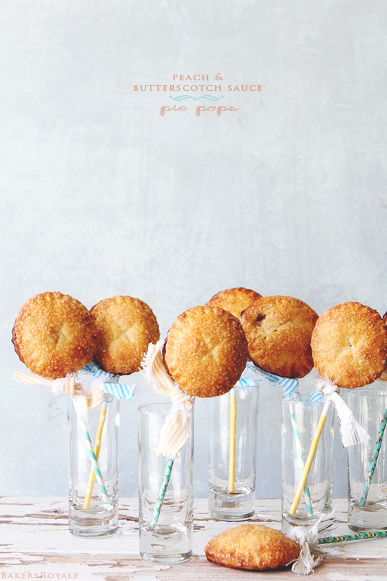 Peach and Butterscotch Sauce Pie Pop from Bakers Royale