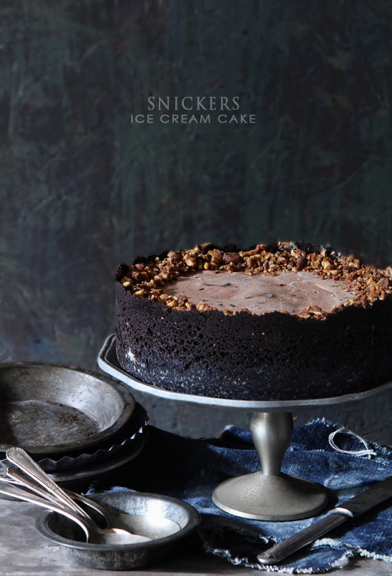 Snickers Ice Cream Cake via Bakers Royale