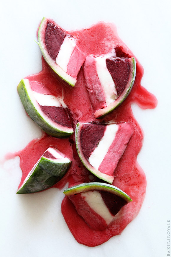 Layered Sorbet Watermelon Wedges from Bakers Royale