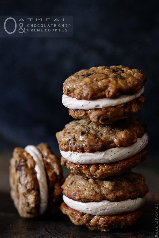 Oatmeal & Chocolate Chip Creme Cookies from Bakers Royale