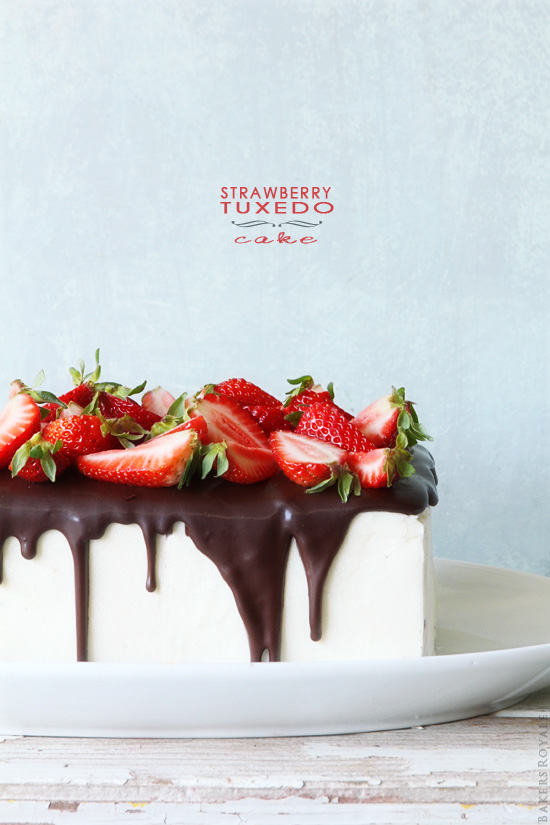 Strawberry Tuxedo Cake from Bakers Royale