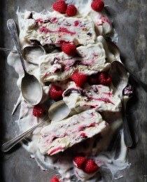 Raspberry Chocolate Ripple Semifreddo via Bakers Royale 210x260
