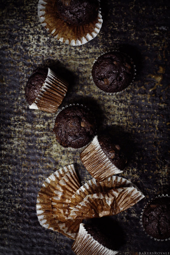 Double Chocolate Chip Muffins via Bakers Royale