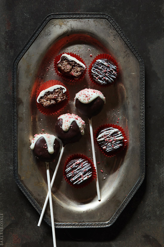 Peppermint Hot Chocolate Pops with Bakers Royale