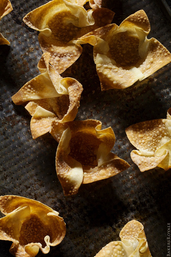 Baked Wonton Cups via Bakers Royale