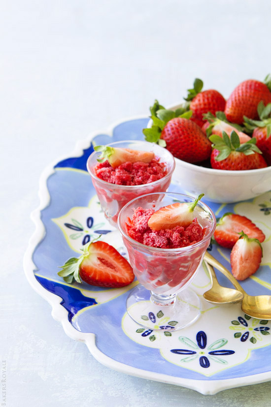 Strawberry and Jasmine Tea Granita | Bakers Royale copy