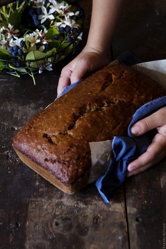 Toasted Pecan & Coconut Banana Bread with Bakers Royale