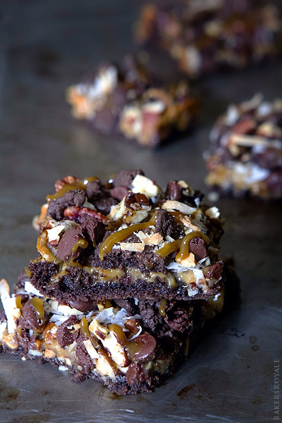 Chewy Caramel-Coconut Brownies | Bakers Royale