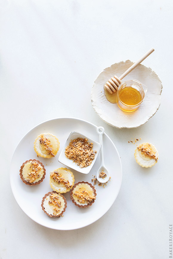 Butterfinger and Honey Mini Tarts via Bakers Royale