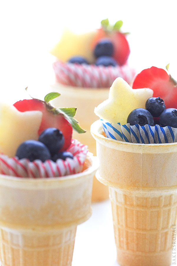 4th of July Fruit Cones from Bakers Royale