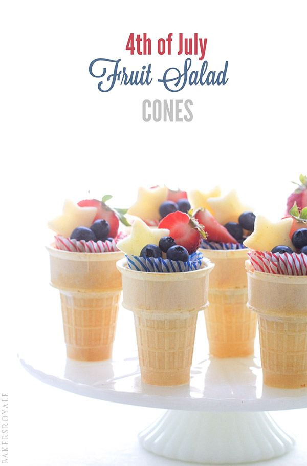 4th of July Fruit Cones via Bakers Royale