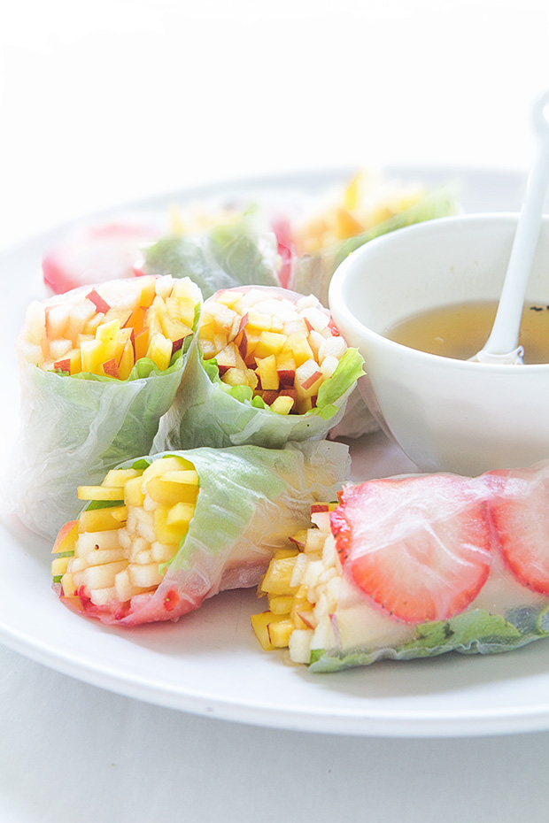 Summer Fruit Spring Rolls via Bakers Royale