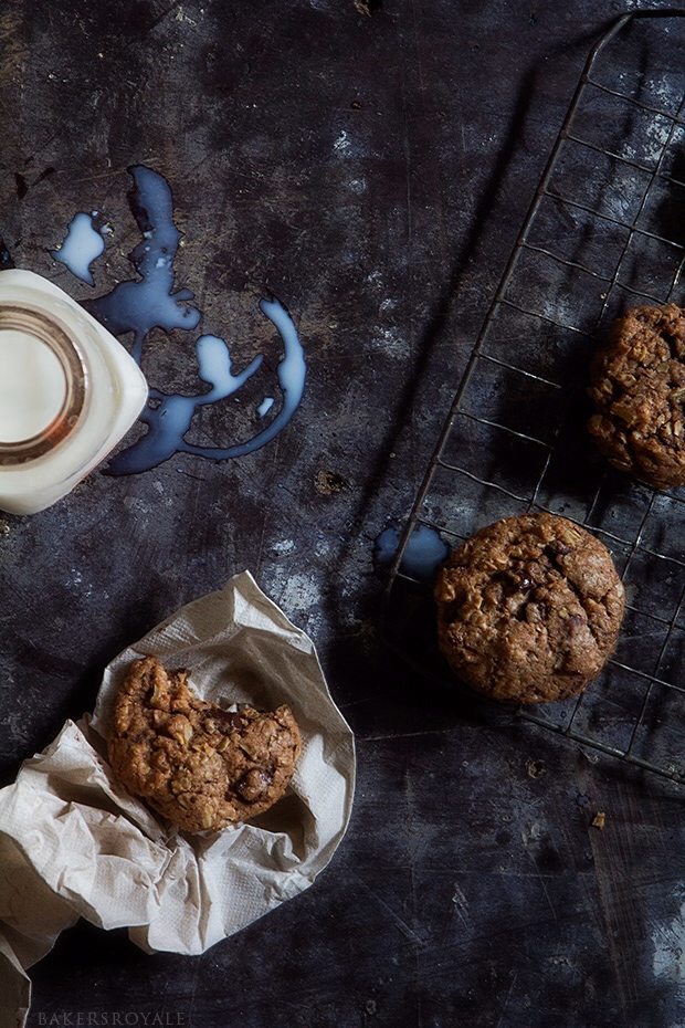 Sour Cherry and Chocolate Chip Oatmeal Cookies with Bakers Royale