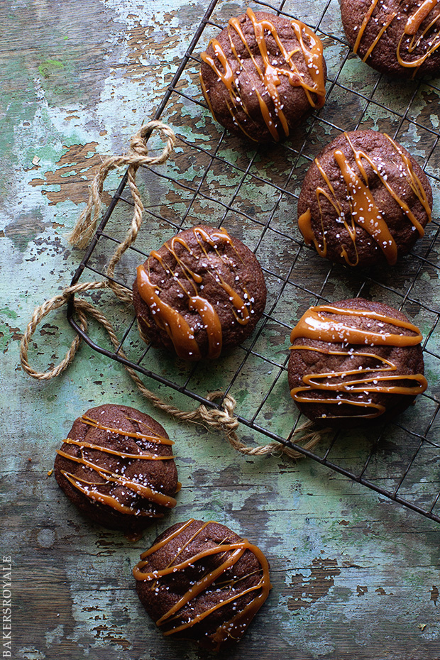 Salted Chocolate-Caramel Rounds via Bakers Royale