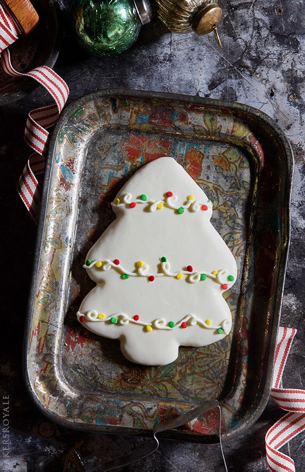 Decorated Christmas Tree Cookies via Bakers Royale