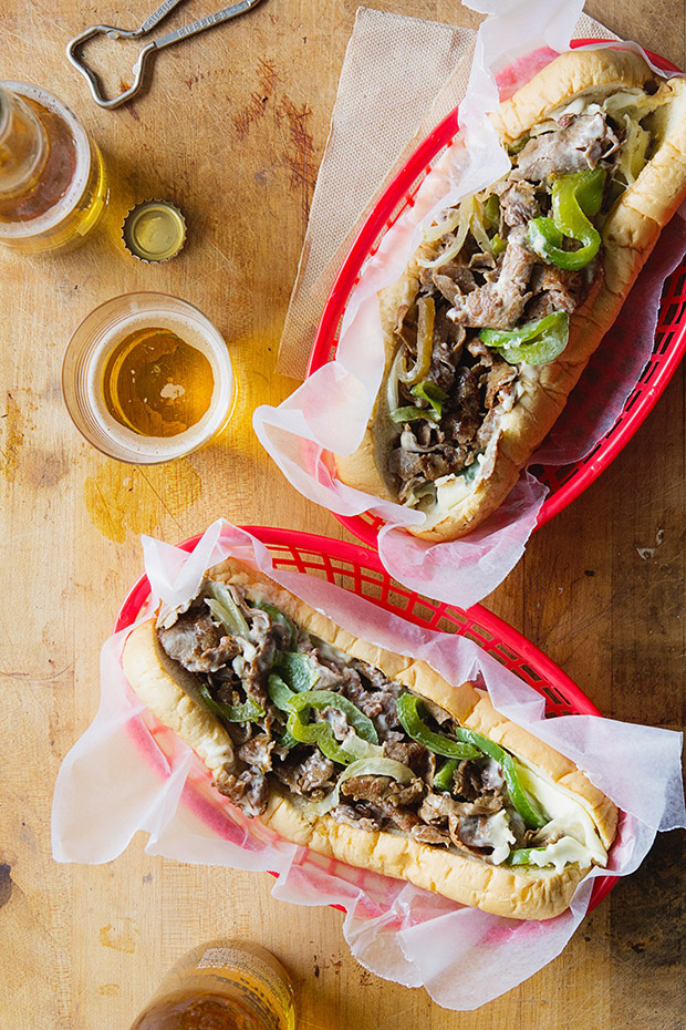 Philly Cheesesteak Sandwiches via Bakers Royale