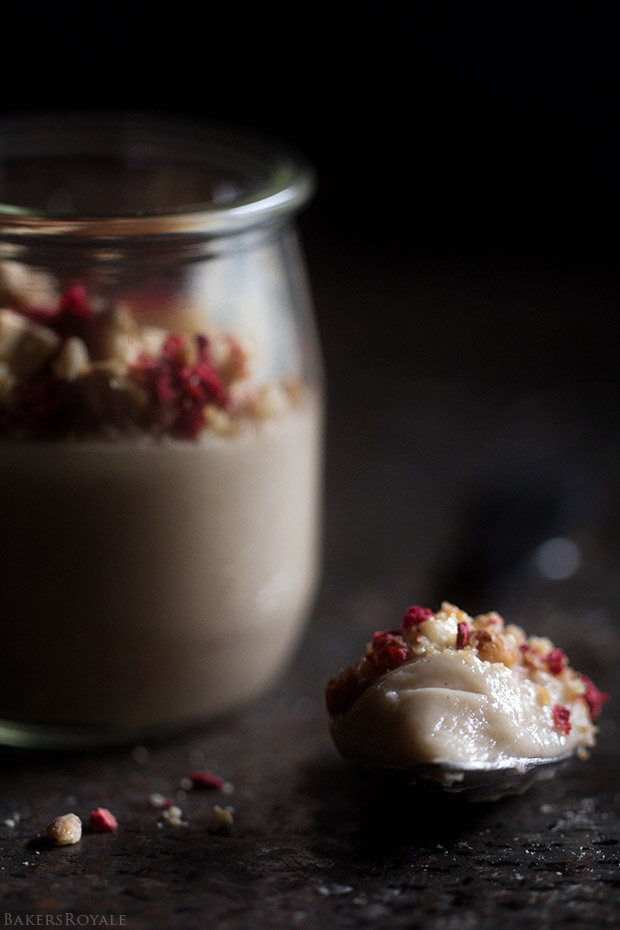 Dairy Free Cashew Pudding with Raspberry Granola_Bakers Royale