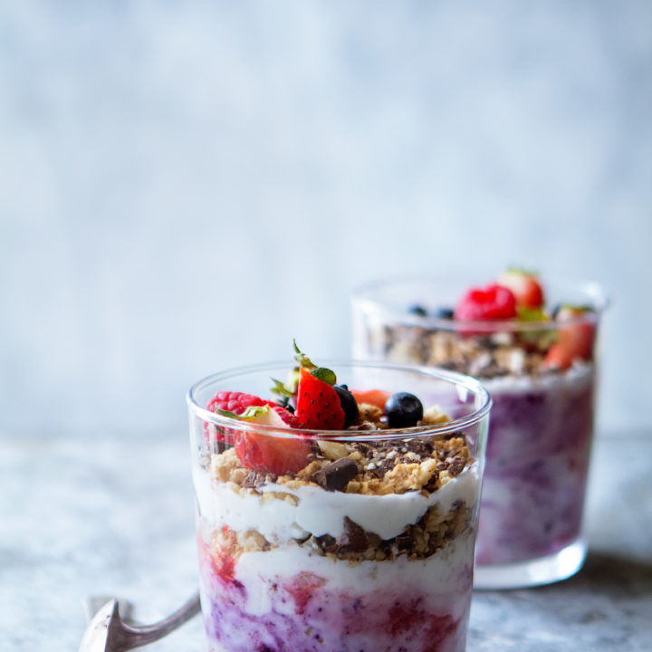 Mixed Berry and Granola Parfait