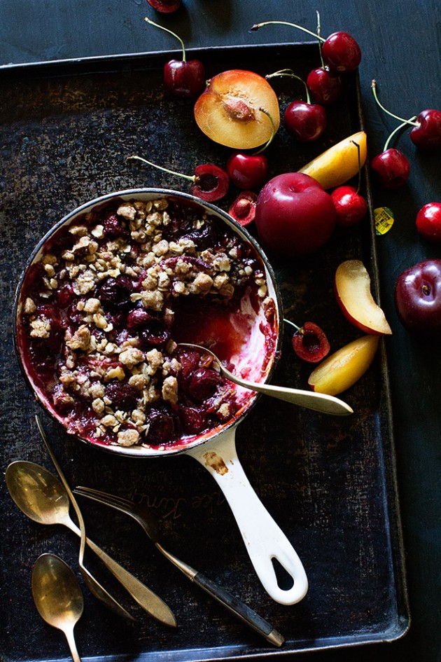 Cherry-Plum Port Crumble | Bakers Royale