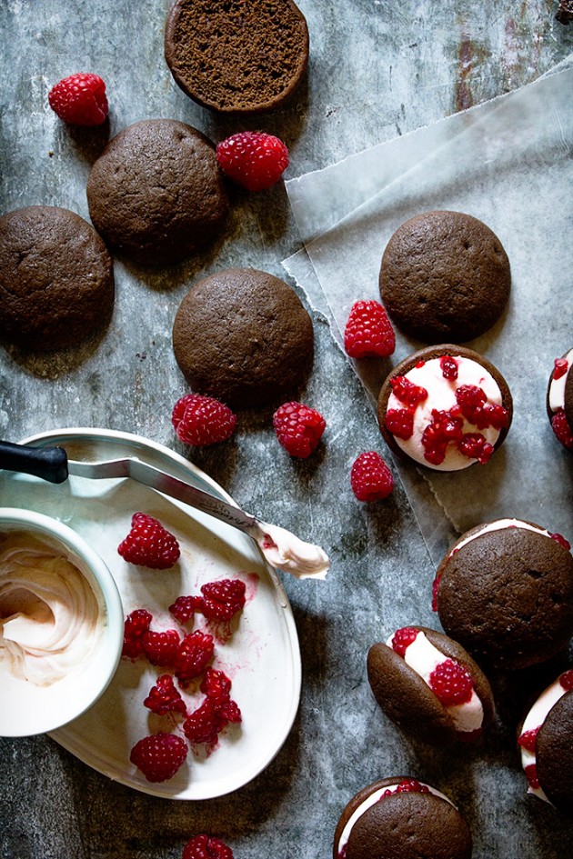 Chocolate Raspberry Whoopie Pies | Bakers Royale