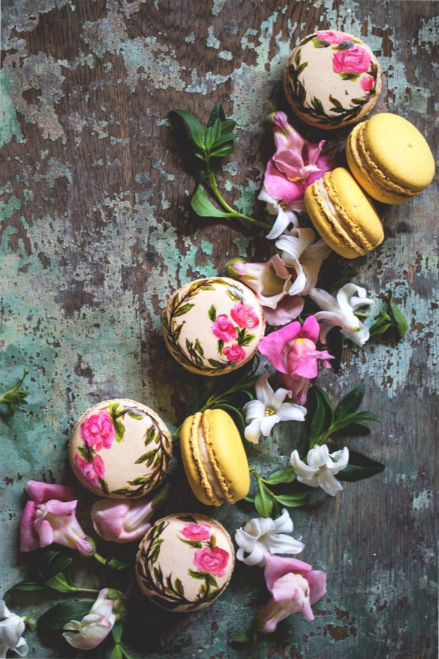 Hand Painted Earl Grey Macarons | Bakers Royale