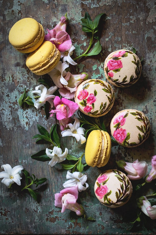 Hand Painted Earl Grey Macarons _ Bakers Royale