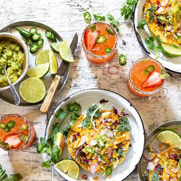 Grilled Chicken and Corn Relish Tostadas