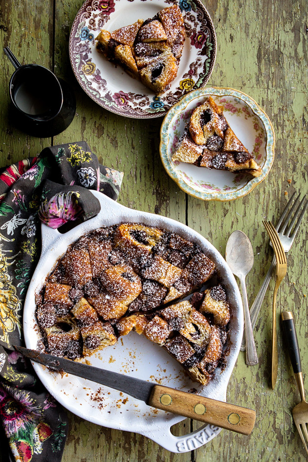 Chocolate Croissant Bread Pudding | Bakers Royale