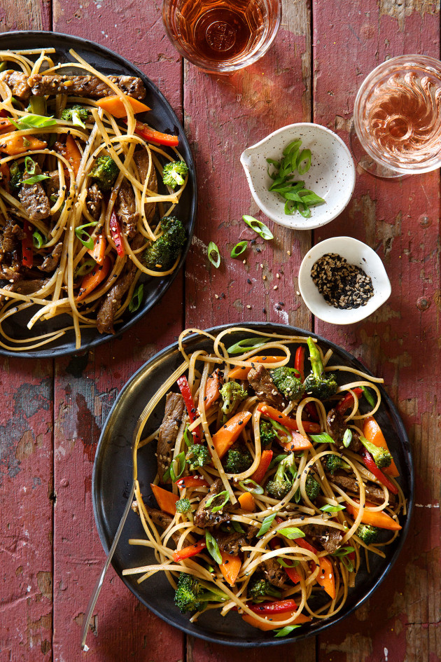 Garlic Sesame Noodles with Beef | Bakers Royale