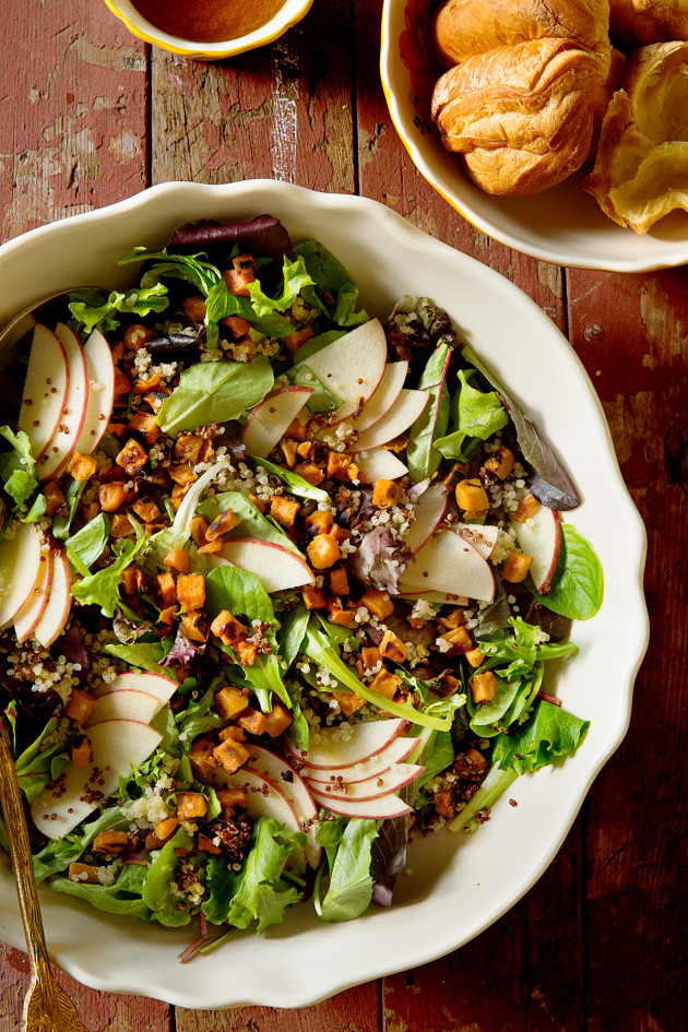 Healthy-ish Thanksgiving | Sweet Potato and Apple Quinoa Salad via Bakers Royale