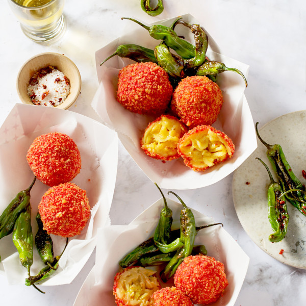 Cheetos Flamin Hot Zesty Fried Mac and Cheese Balls Bakers Royale copy 600x600