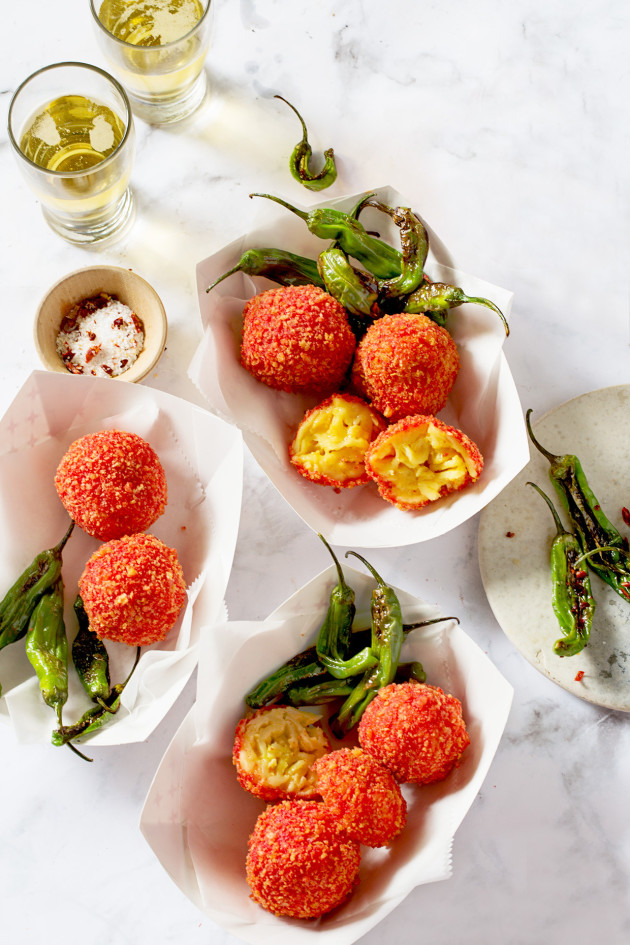 Cheetos Flamin' Hot Zesty Fried Mac and Cheese Balls _ Bakers Royale copy
