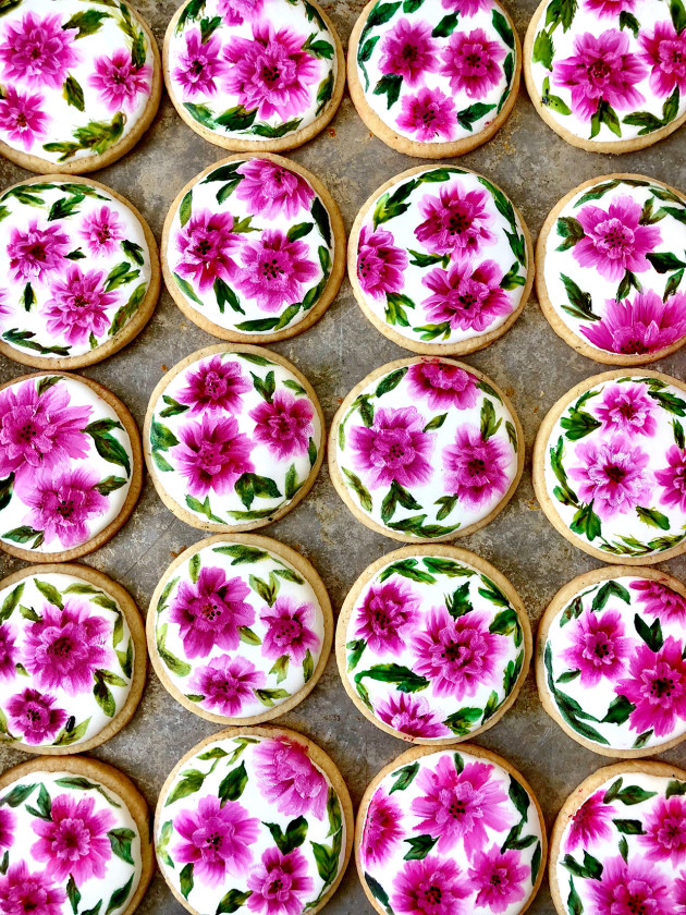 Hand-painted Flower Cookies | Bakers Royale