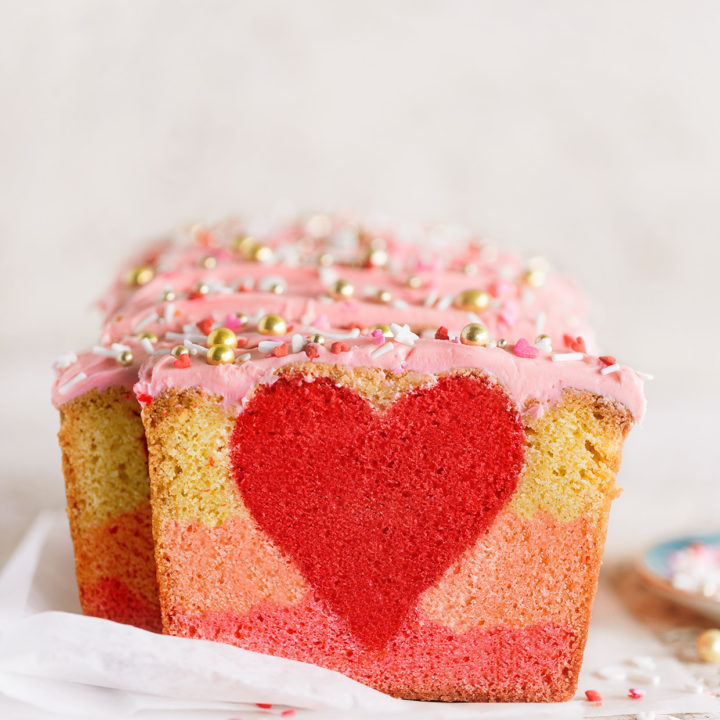Valentine's Peek-a-boo Ombre Cake