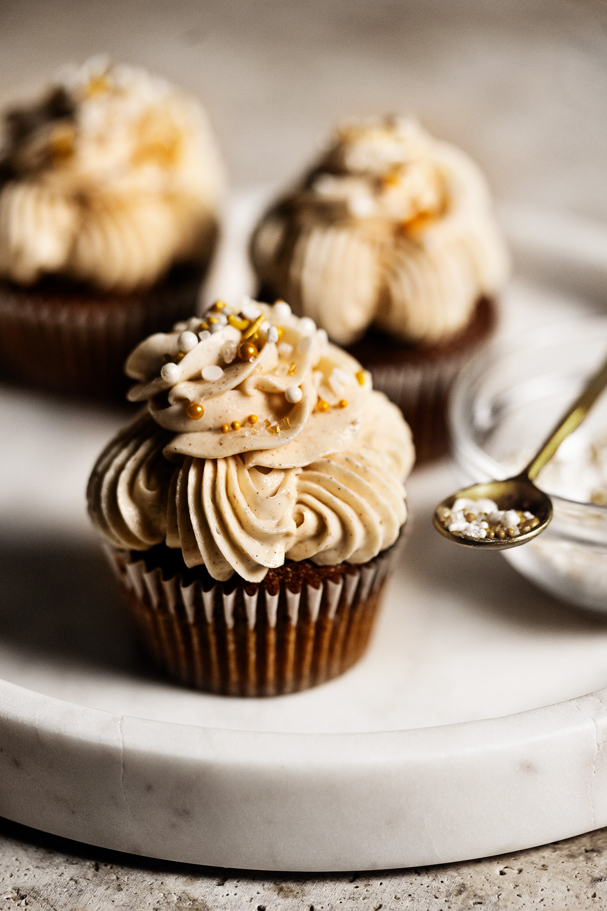 Gingerbread Cupcakes with Brown Butter Frosting