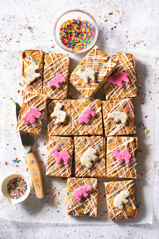 Animal Cookie Blondies with Bakers Royale