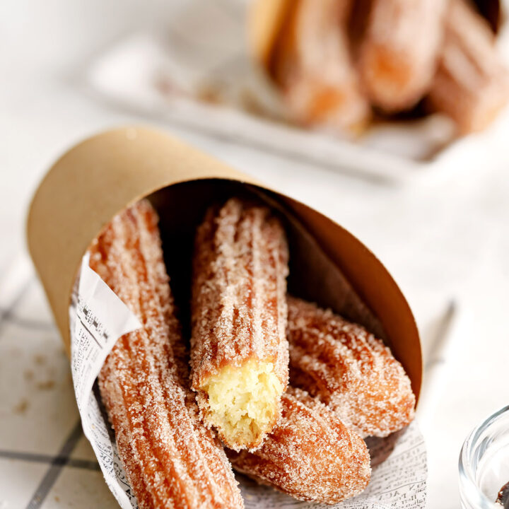 Homemade Churros with Chocolate Guinness Dipping Sauce